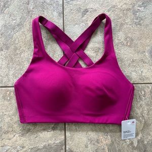 NWT Lululemon Energy High Support Bra 32D Magenta Purple